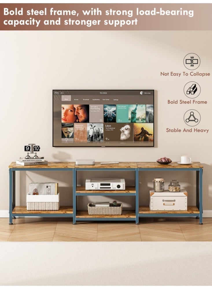 Zanotta 180*40*60cm TV Table TV Stand Table For TV Up To 75 Inch Storage Shelves Entertainment Center and TV Console Table for Home Living Room Brown - Image 5